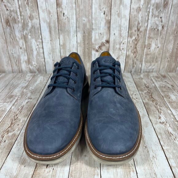 Ecco aurora dark blue oxfords Mens 11 - Picture 4 of 8